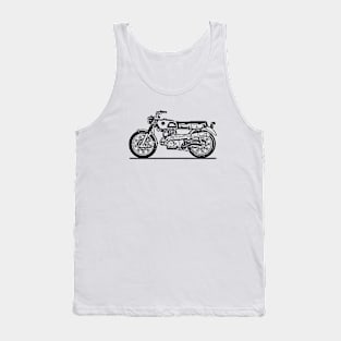 Scrambler 305 Bike Sketch Art Tank Top